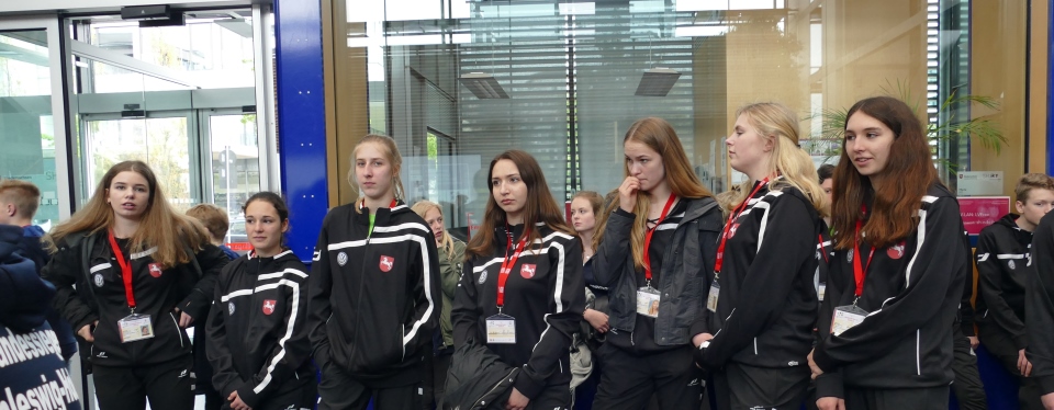 Unsere Mannschaft beim Länderempfang am Dienstag in Berlin