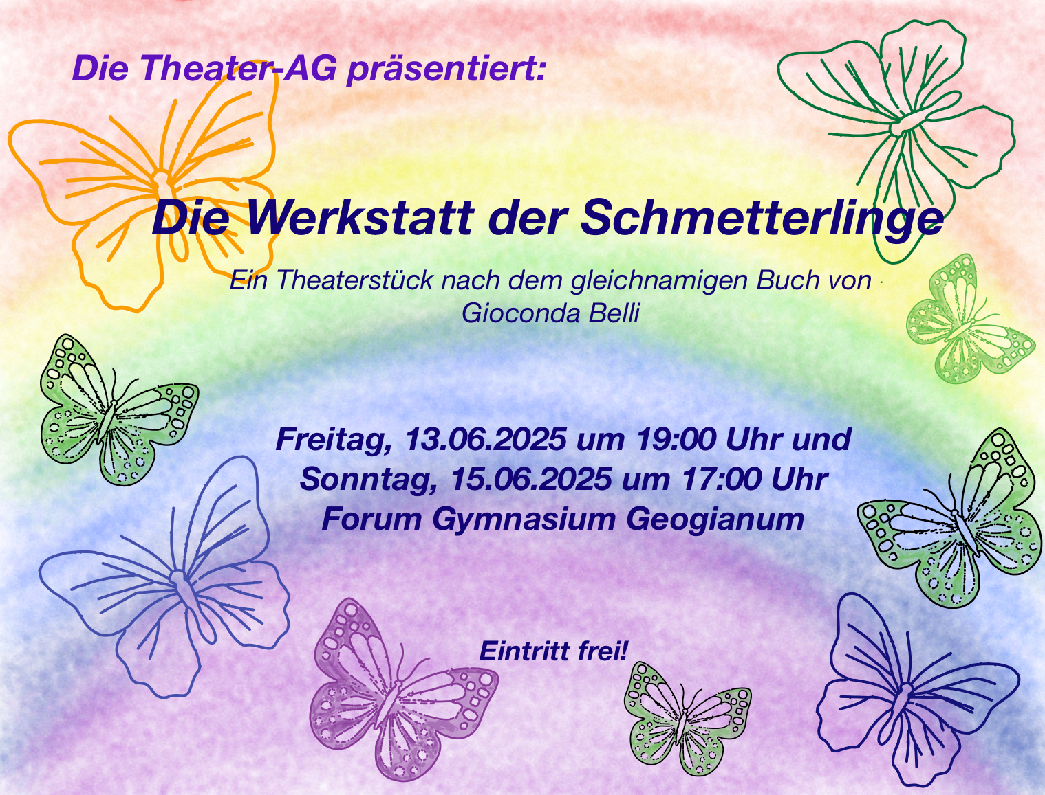 „Die Werkstatt der Schmetterlinge" - Aufführung der Theater-AG