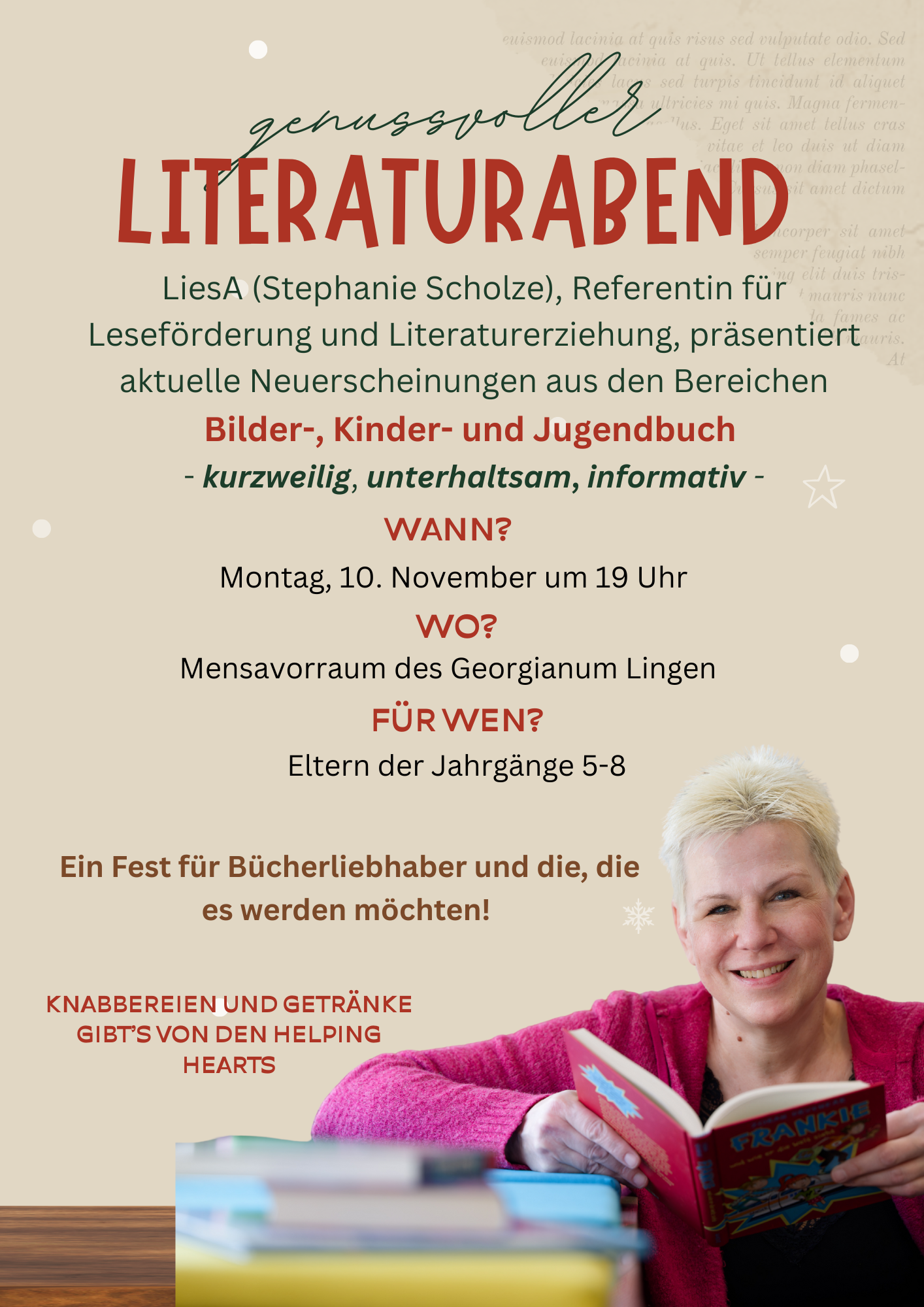 Fachschaft Deutsch lädt ein zum Literaturabend
